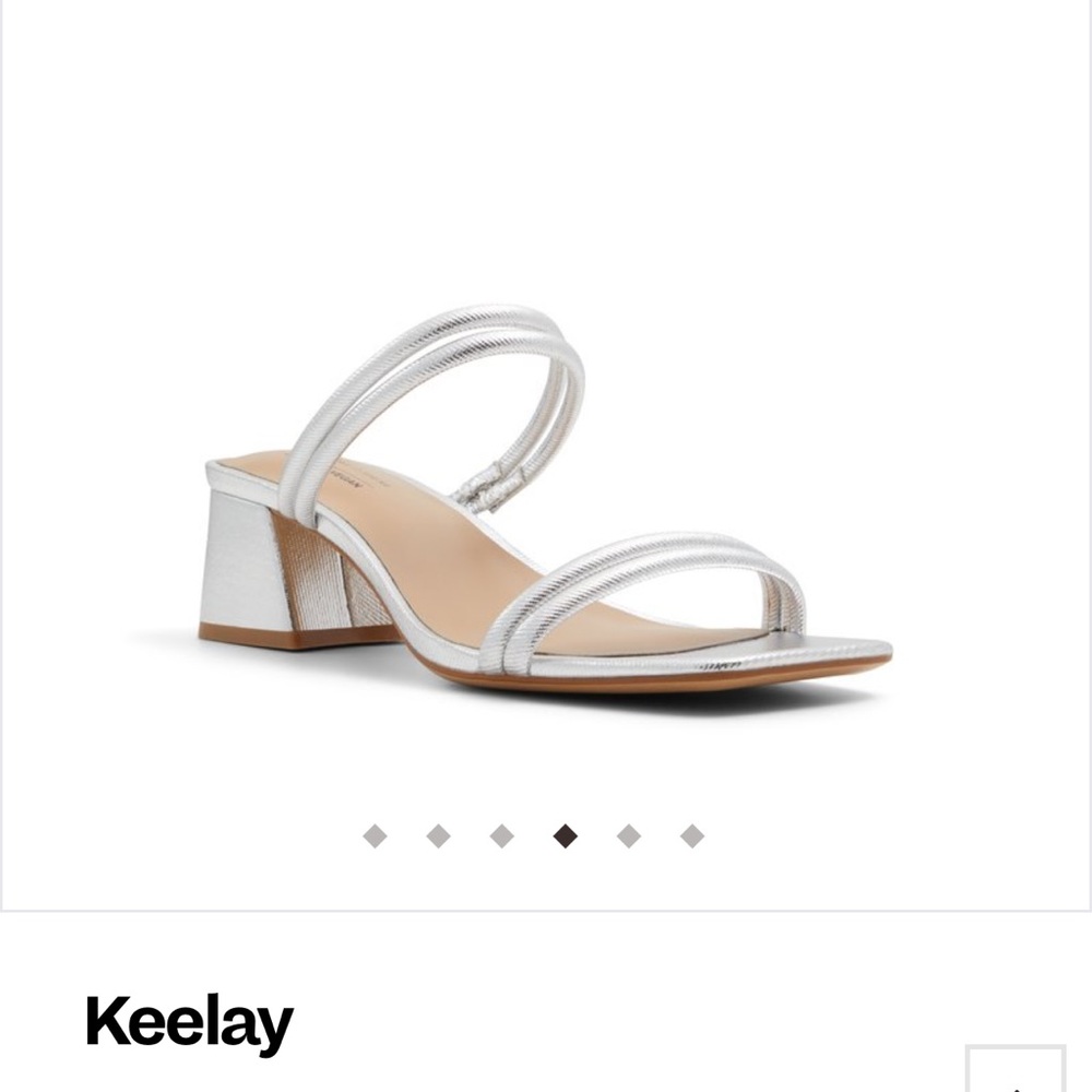 Silver Mule Sandals